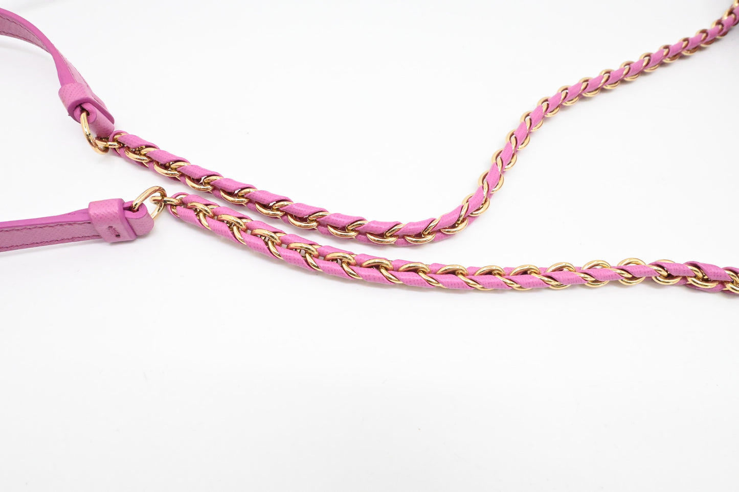Ferragamo Vara Chain Crossbody in Pink Leather