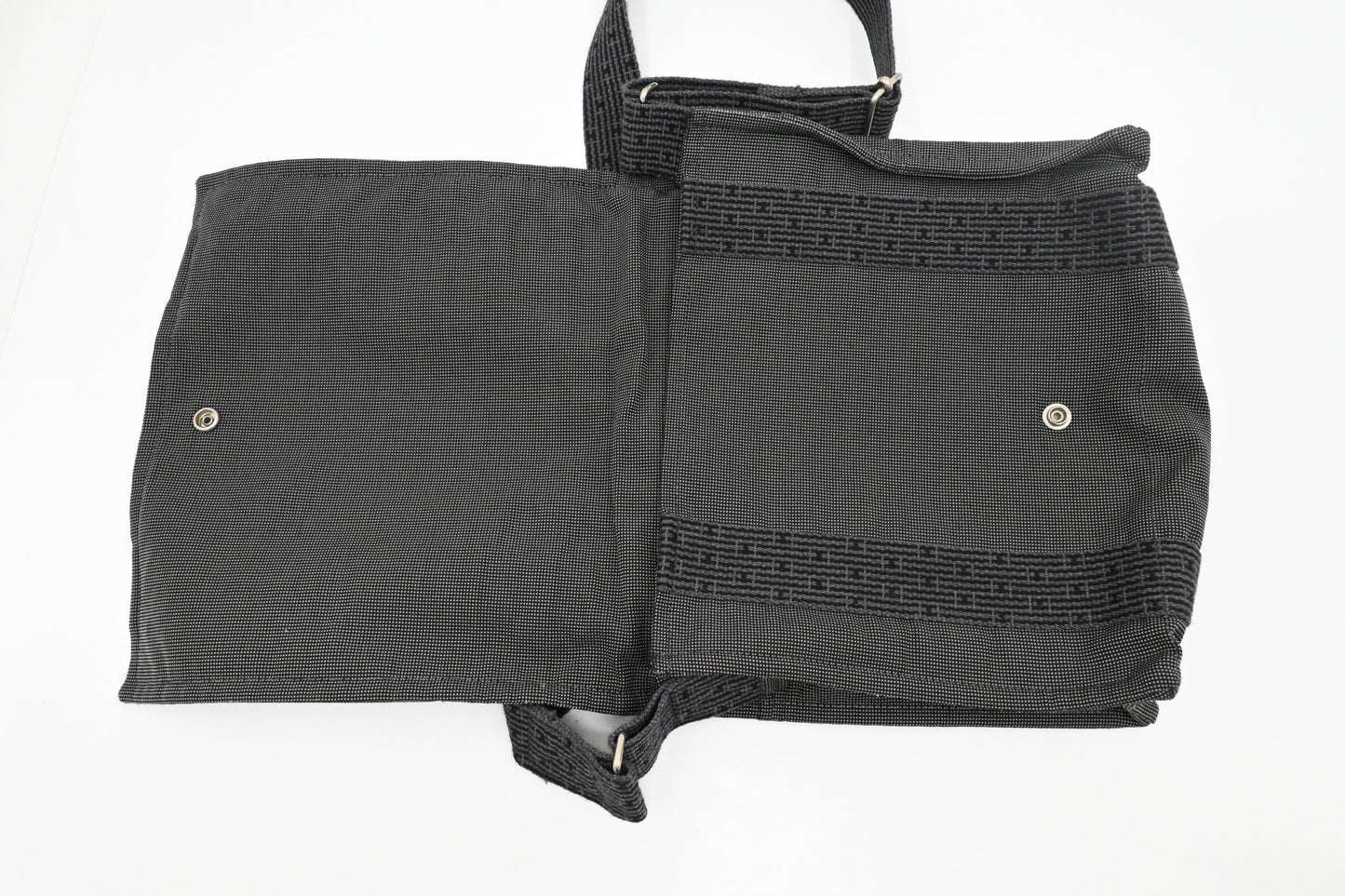 Hermes Herline Bassus PM Messenger Bag in Grey Canvas