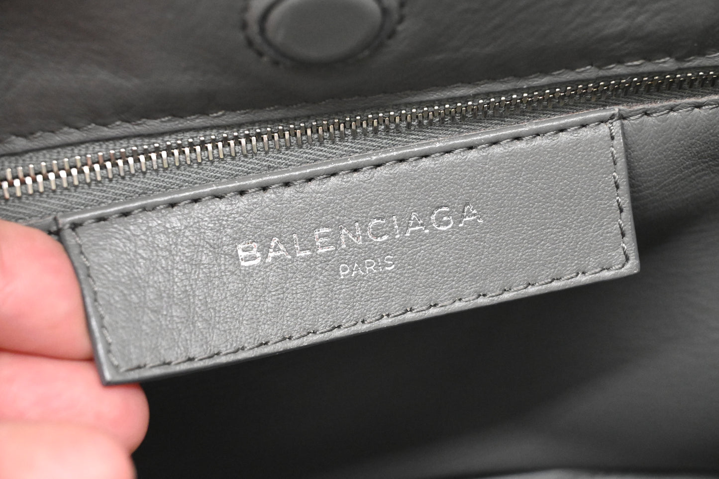 Balenciaga Paper A6 2way Bag in Grey Leather