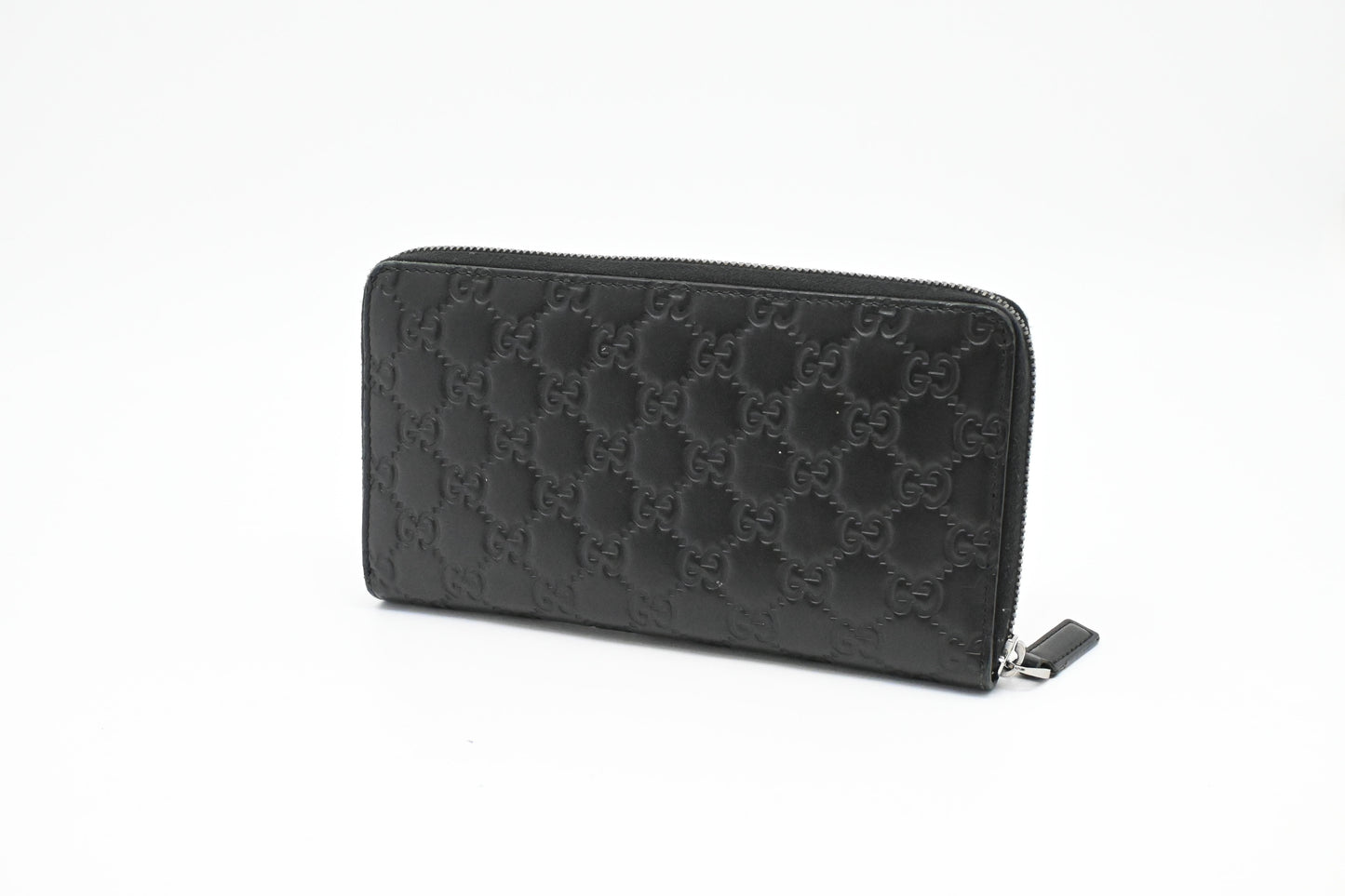 Gucci Zippy Organizer in Black Guccissima Leather