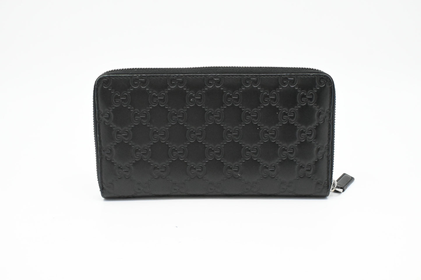 Gucci Zippy Organizer in Black Guccissima Leather