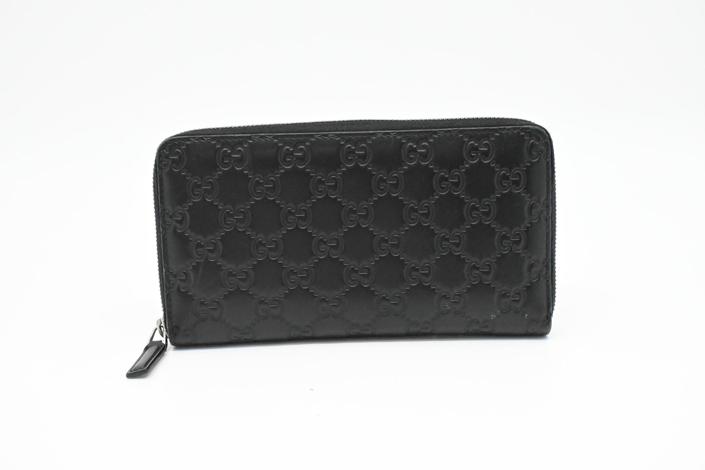 Gucci Zippy Organizer in Black Guccissima Leather