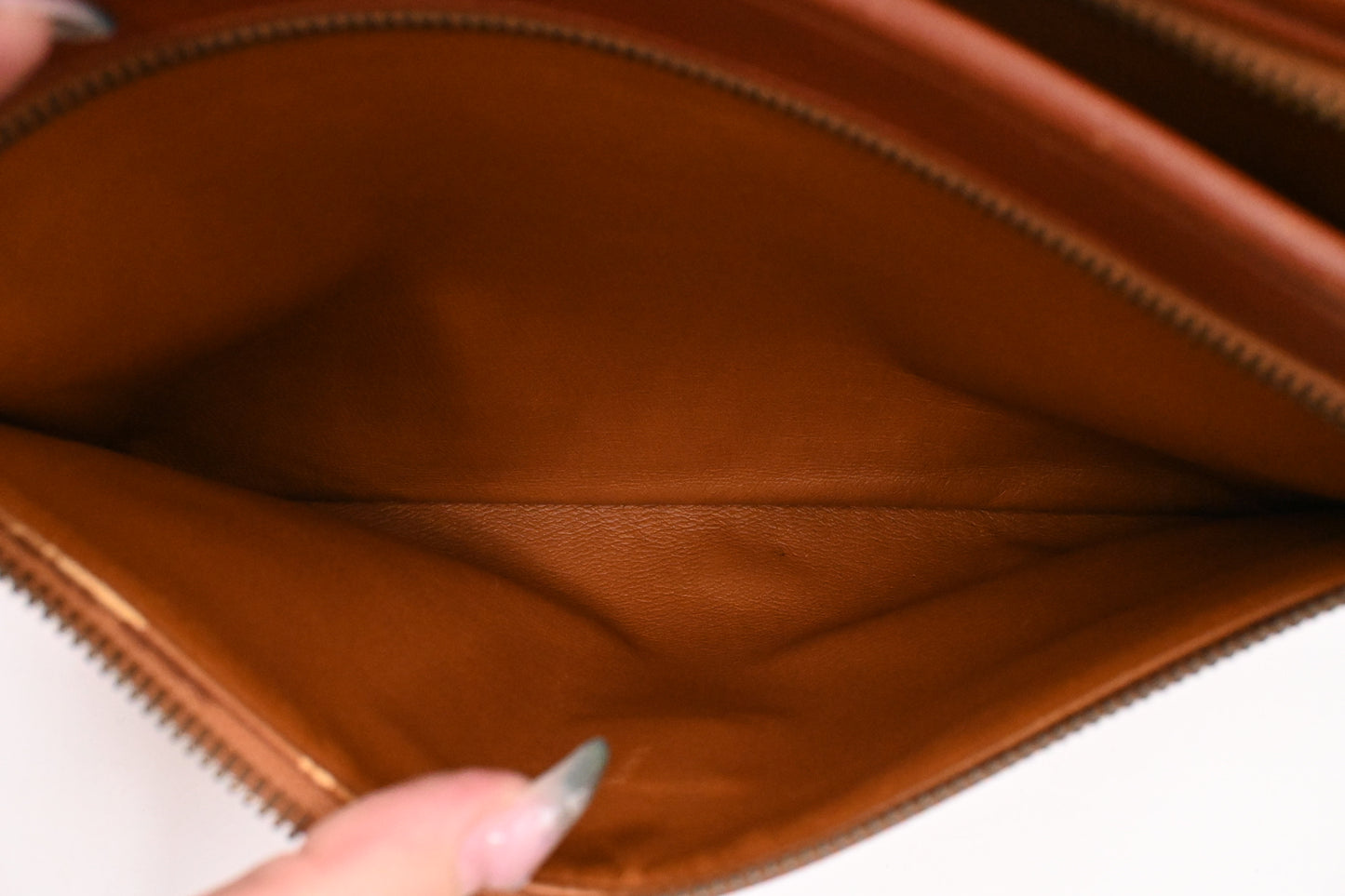 MCM Clutch Bag in Cognac Visetos Canvas
