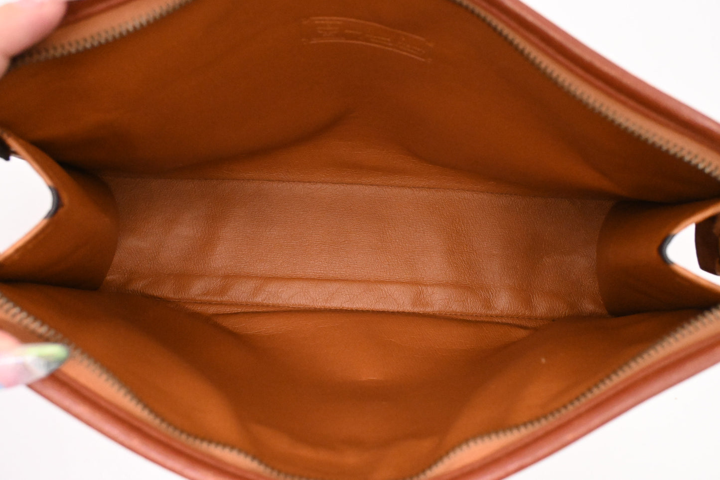 MCM Clutch Bag in Cognac Visetos Canvas