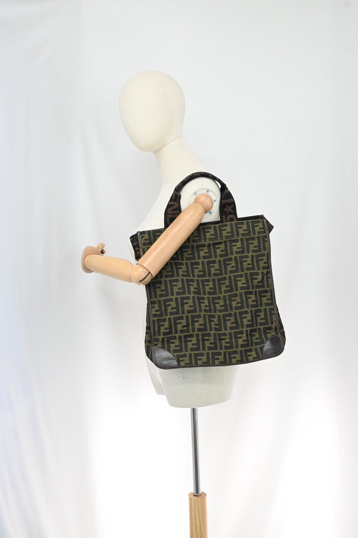 Fendi Folding Tote in Zucca Canvas