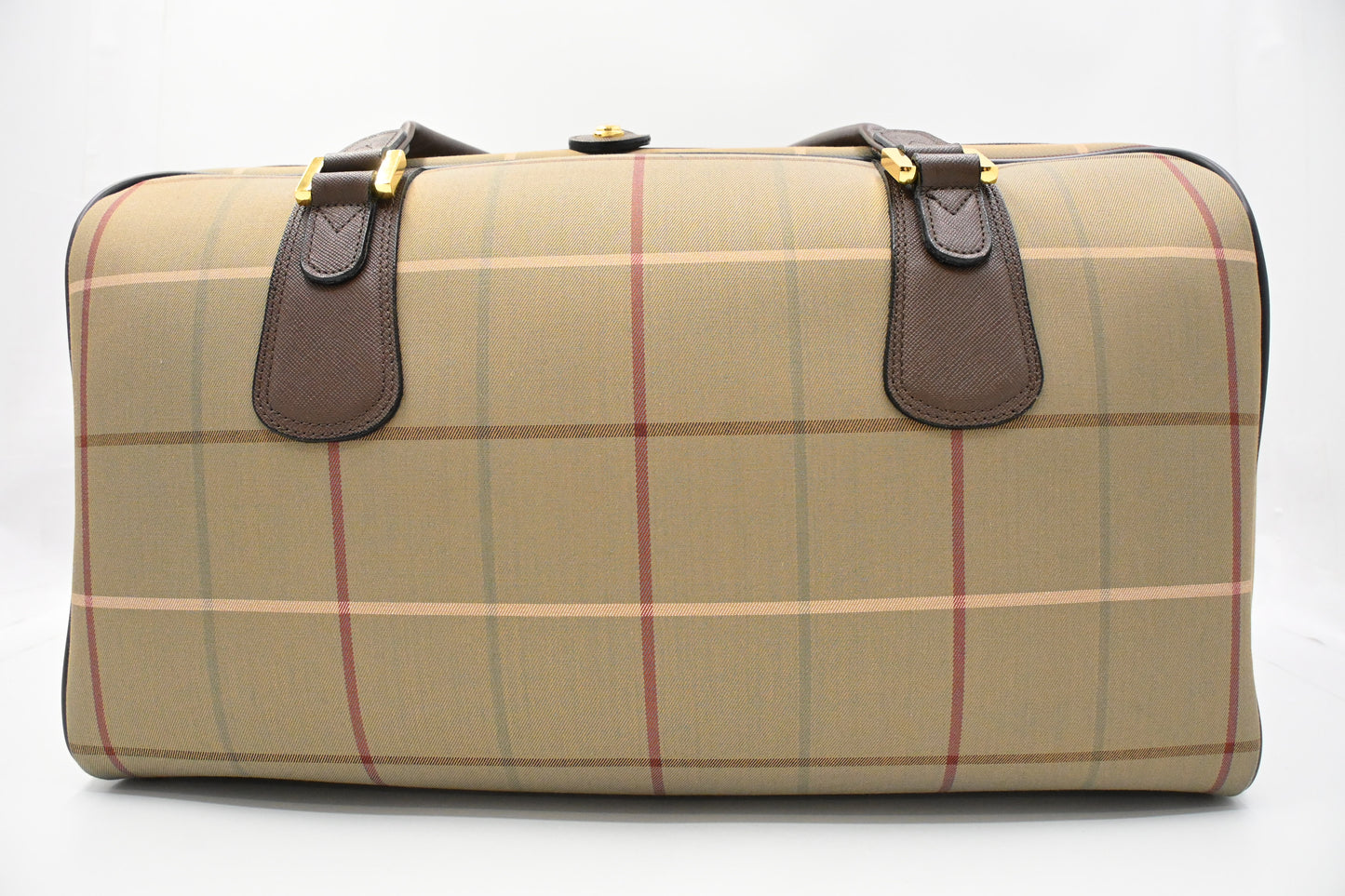 Burberry Boston Bag in Green Canvas