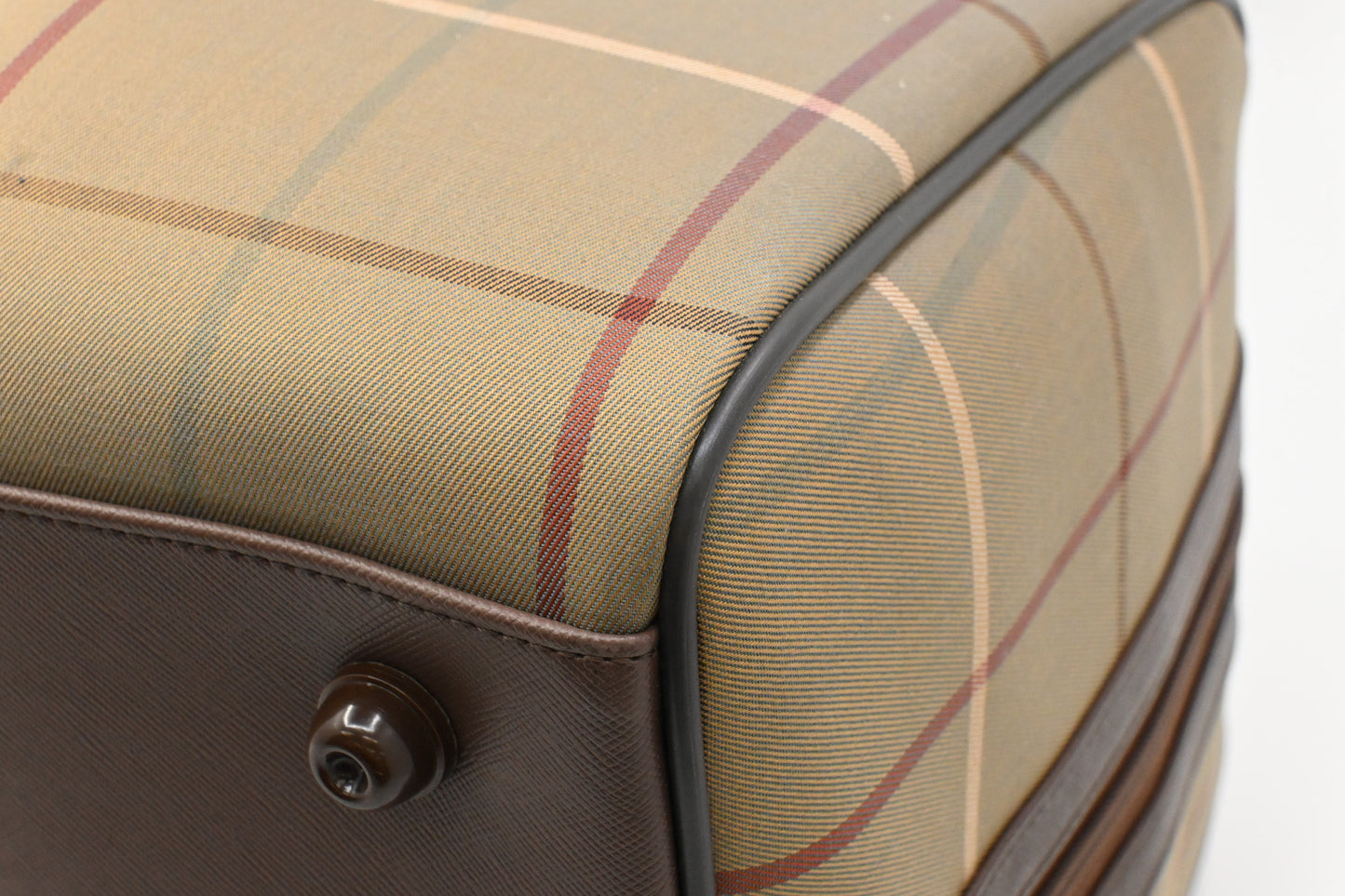 Burberry Boston Bag in Green Canvas