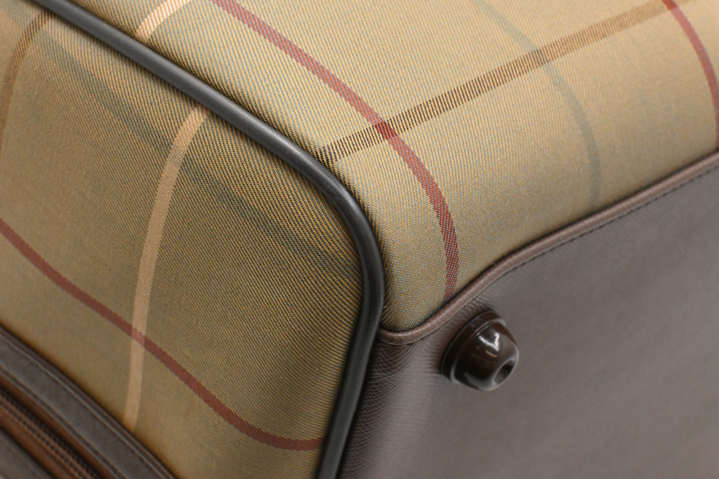Burberry Boston Bag in Green Canvas