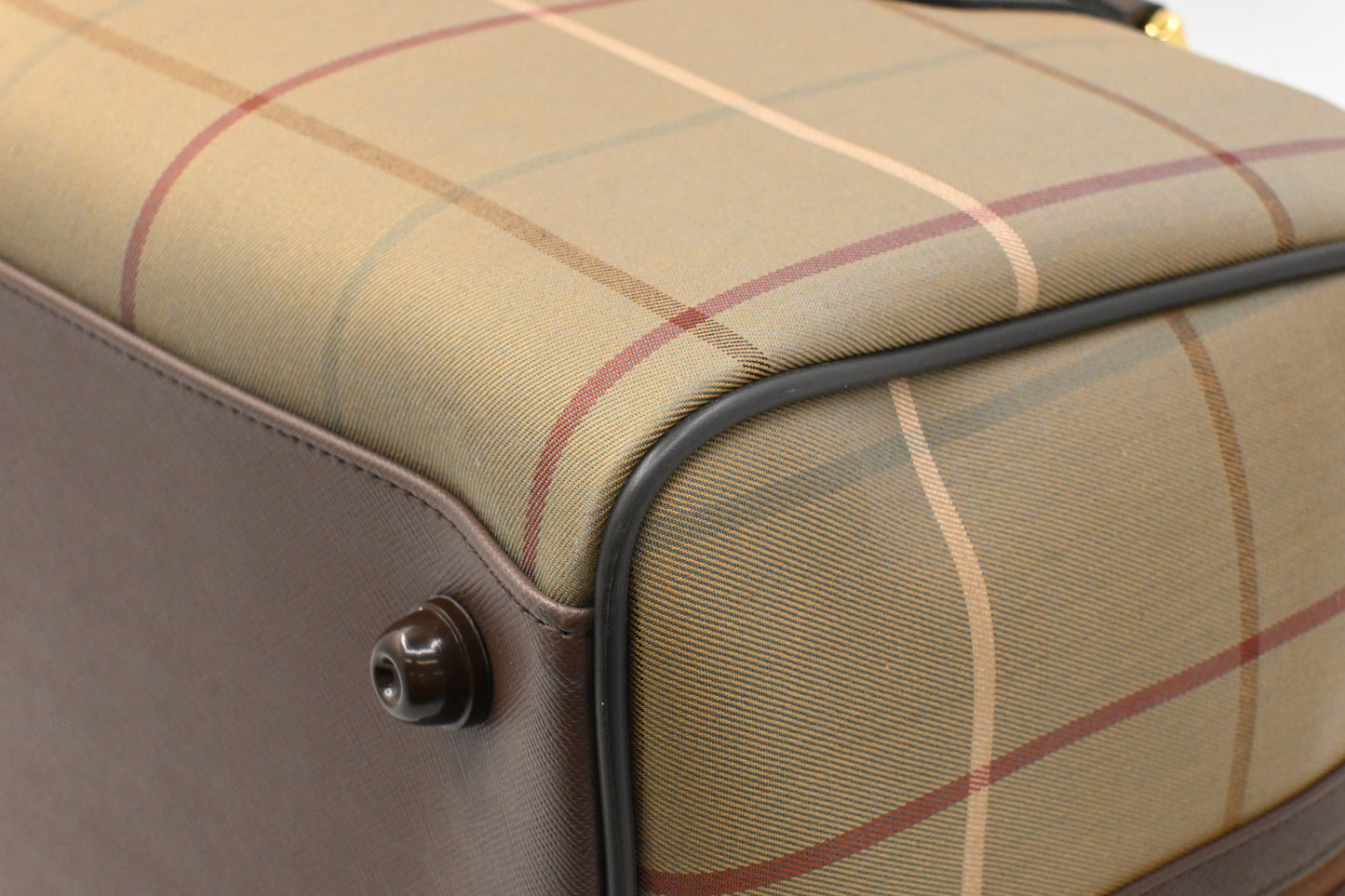 Burberry Boston Bag in Green Canvas