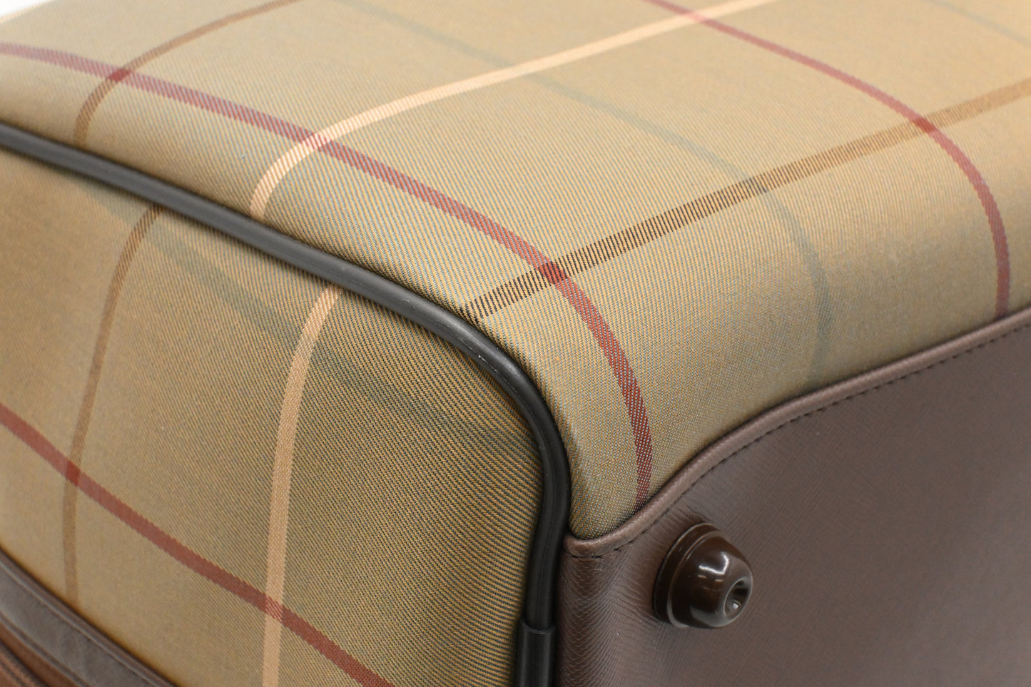 Burberry Boston Bag in Green Canvas