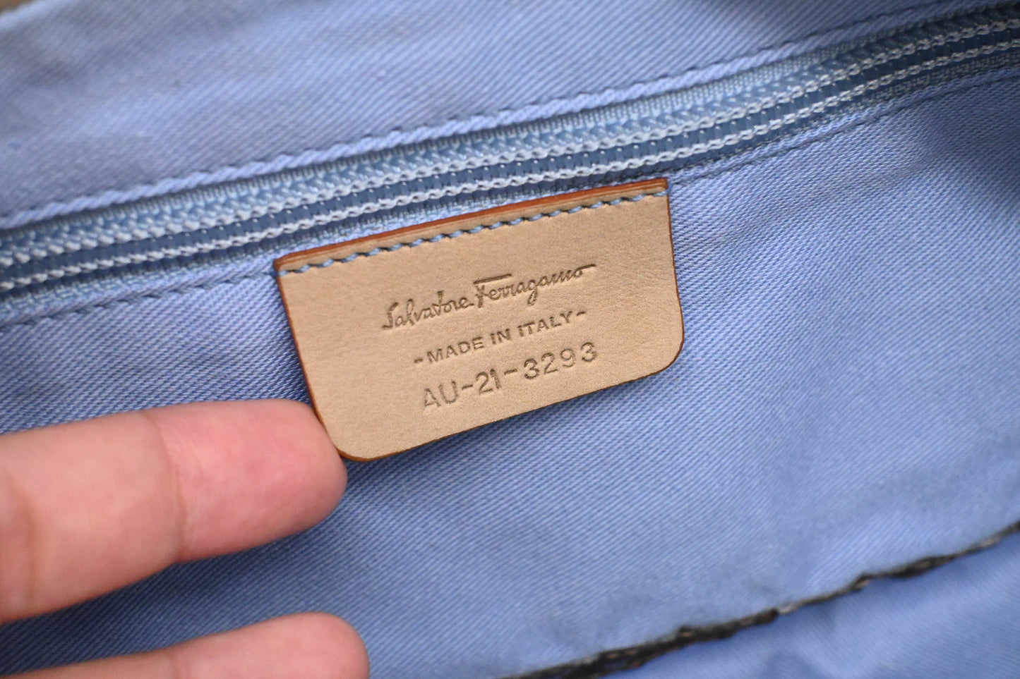 Ferragamo 2way Bag in Beige Suede Leather