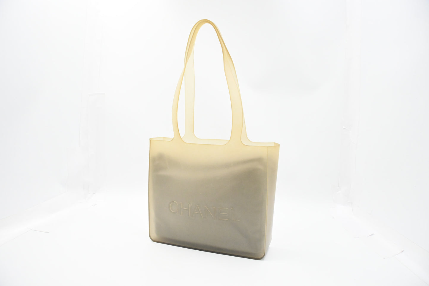 Chanel Small Tote in Beige Rubber