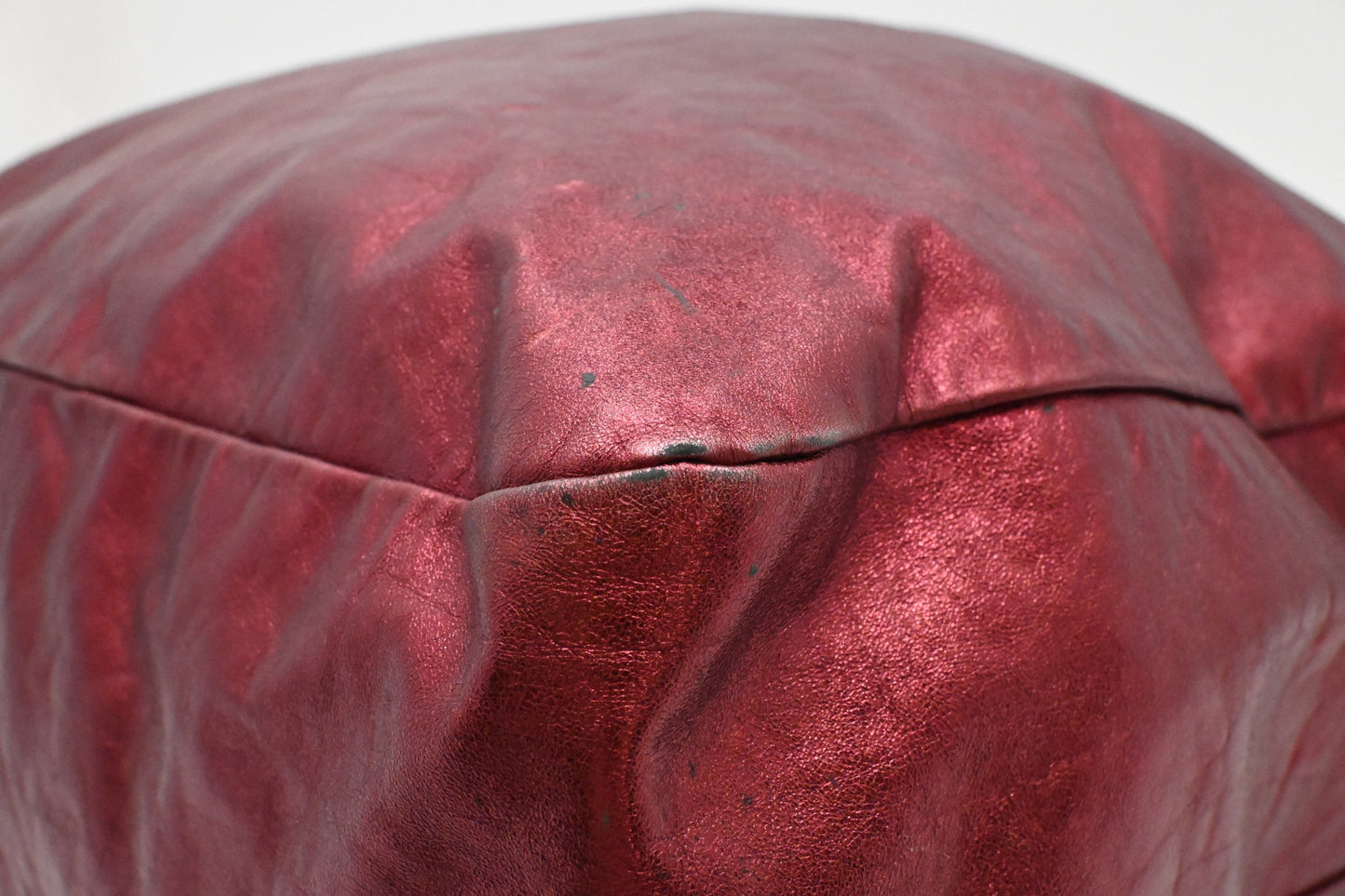 Burberry Large Hobo Bag in Metallic Red Leather