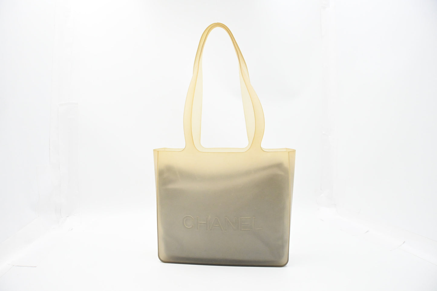 Chanel Small Tote in Beige Rubber