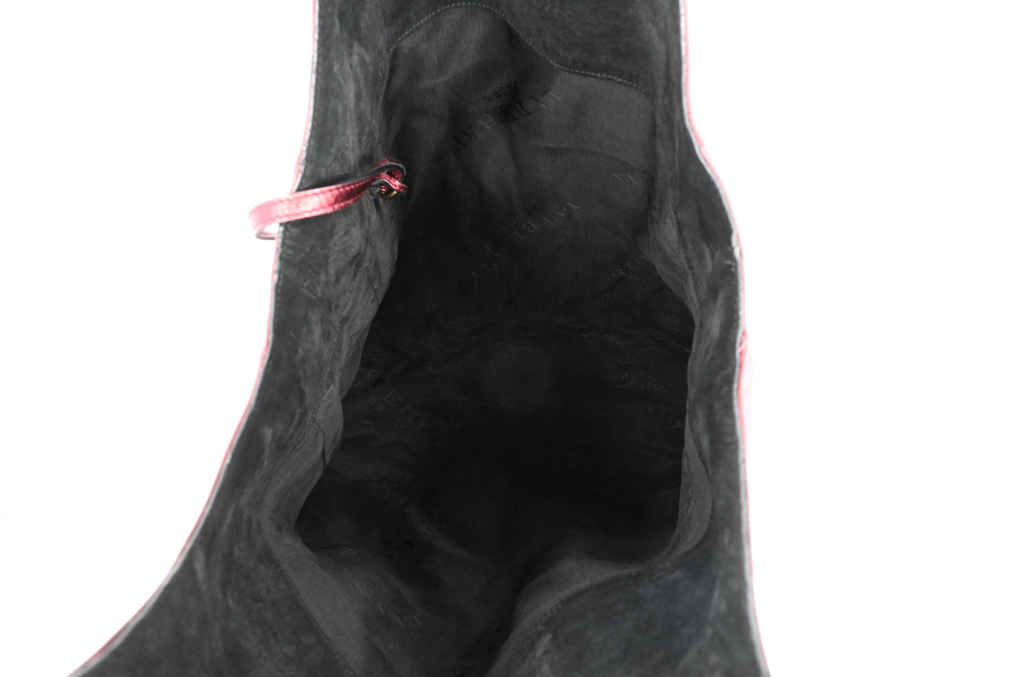 Burberry Large Hobo Bag in Metallic Red Leather