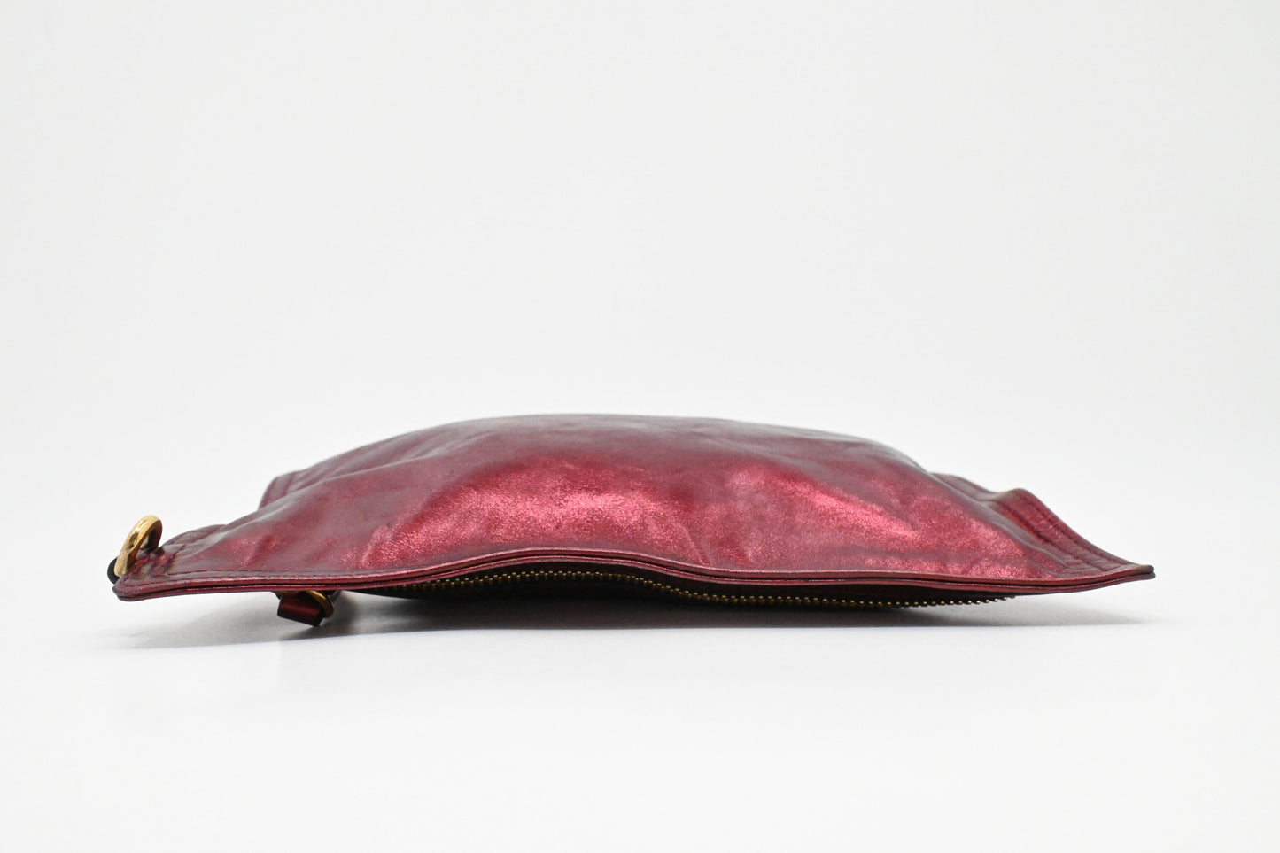 Burberry Large Hobo Bag in Metallic Red Leather