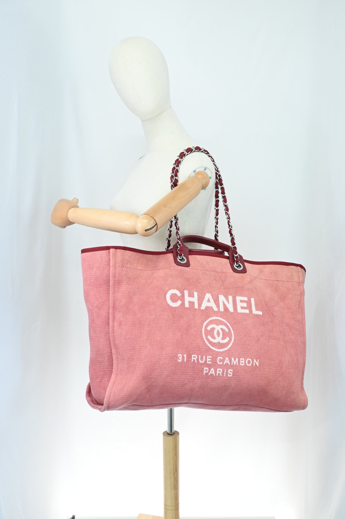 Chanel Deauville GM in Pink Canvas