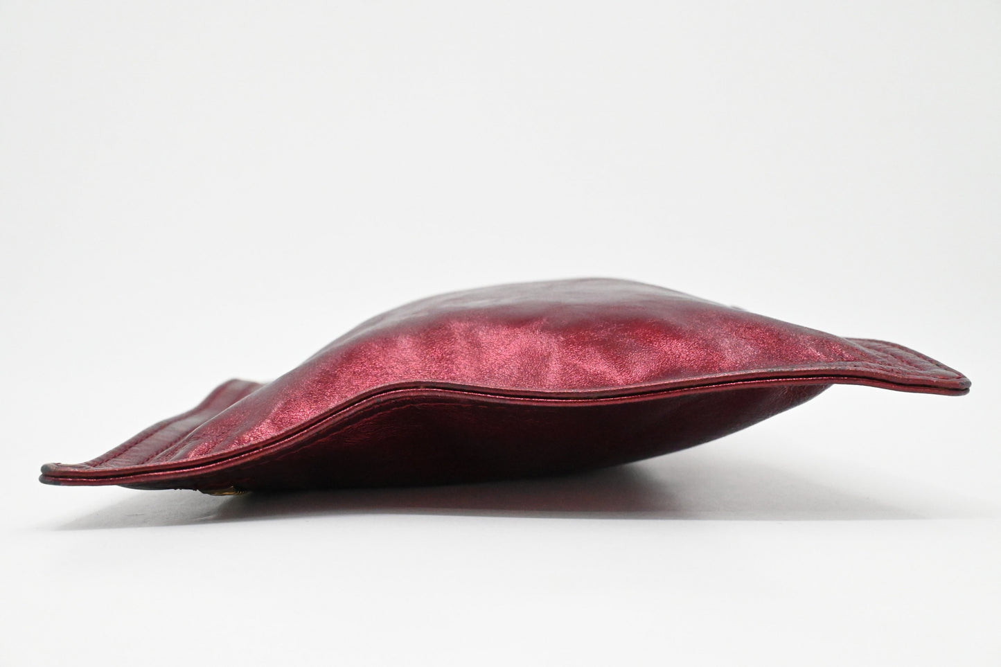 Burberry Large Hobo Bag in Metallic Red Leather