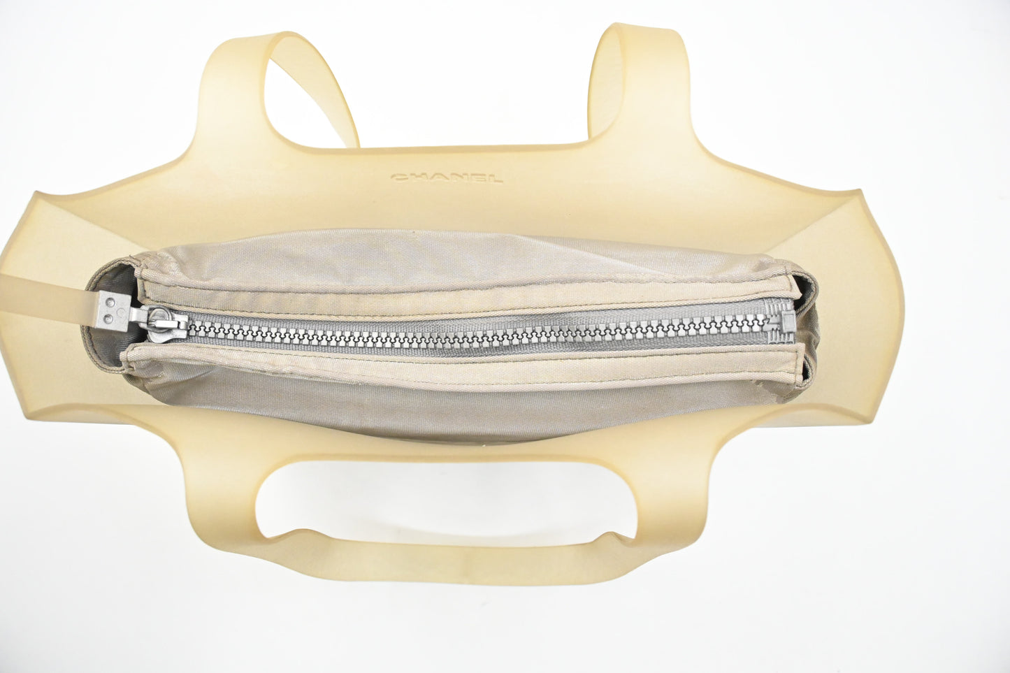 Chanel Small Tote in Beige Rubber