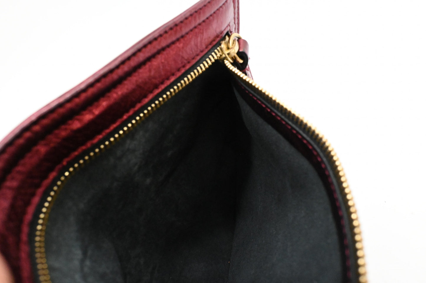 Burberry Large Hobo Bag in Metallic Red Leather