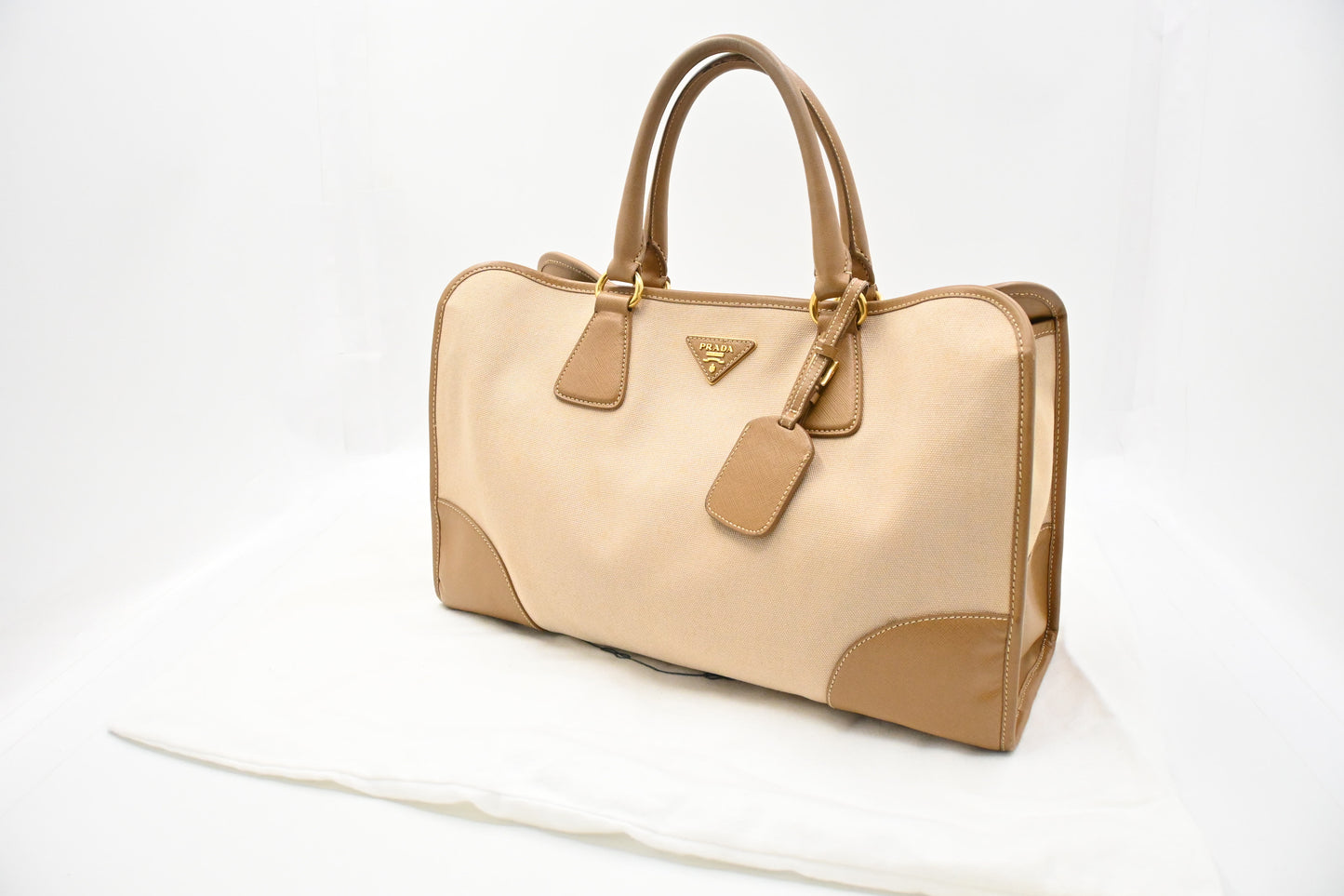 Prada Tote in Beige Canvas