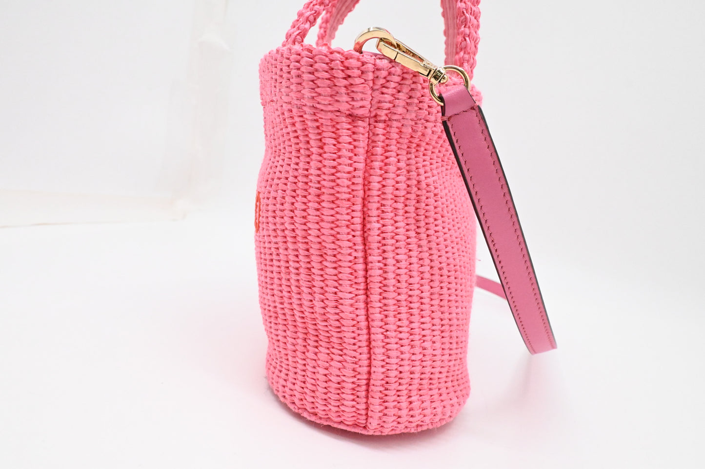 Jimmy Choo 2way Bag in Pink Raffia