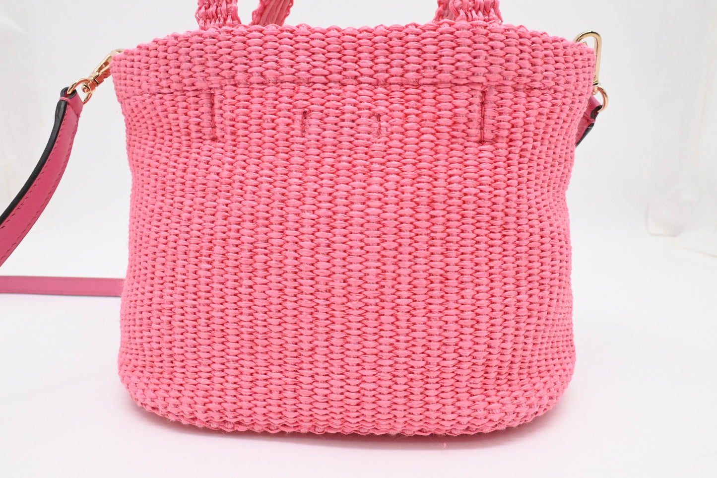 Jimmy Choo 2way Bag in Pink Raffia