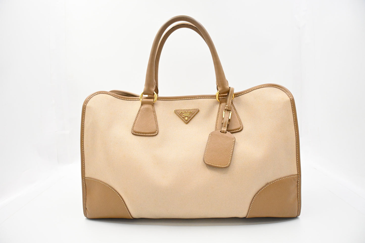 Prada Tote in Beige Canvas