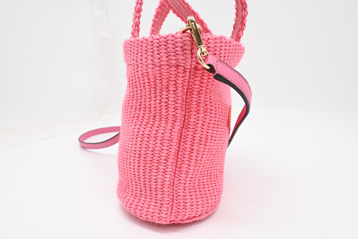 Jimmy Choo 2way Bag in Pink Raffia