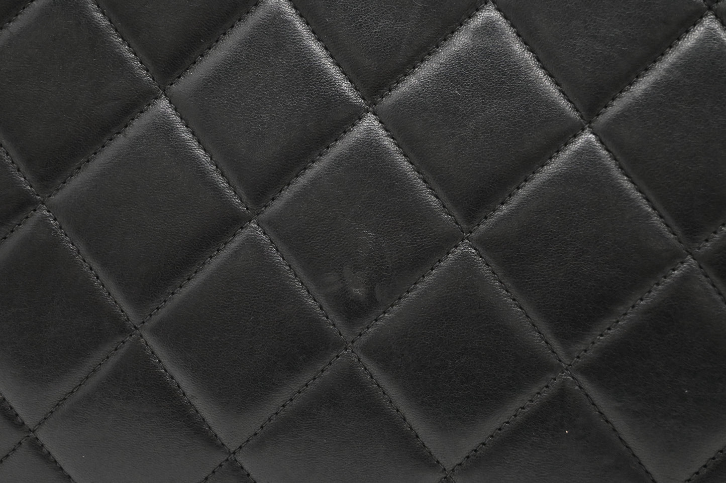 Chanel Chain Shoulder Bag in Black Mattelasse Leather