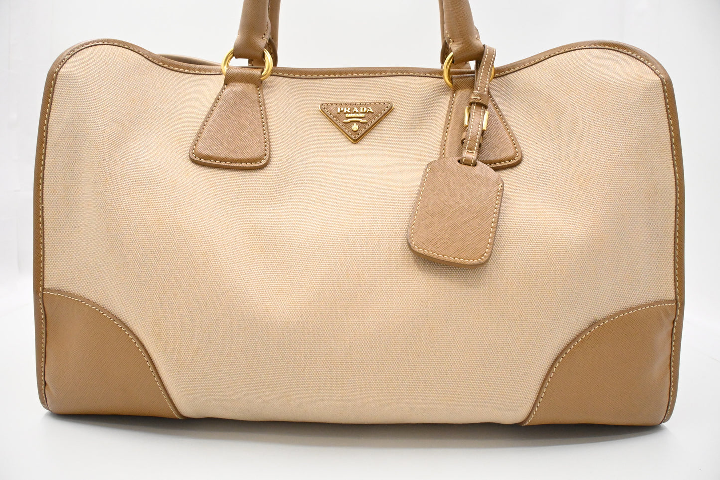 Prada Tote in Beige Canvas