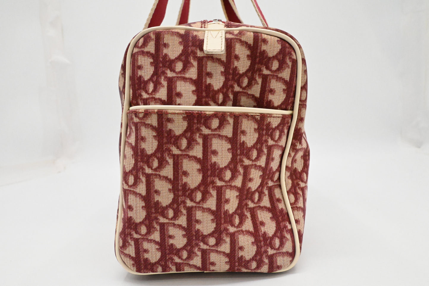 Dior Boston Bag in Red Oblique Coated Canvas