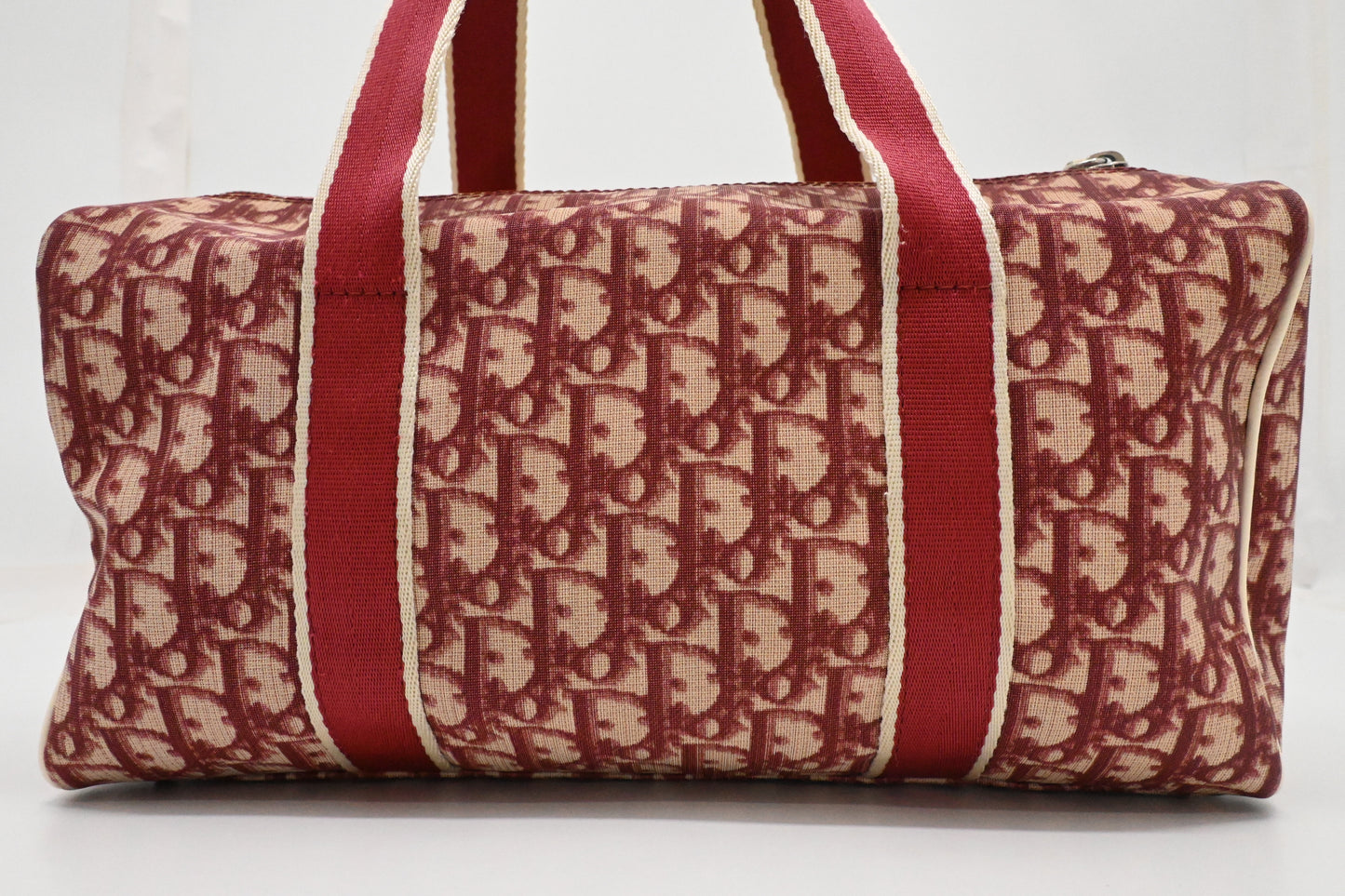 Dior Boston Bag in Red Oblique Coated Canvas