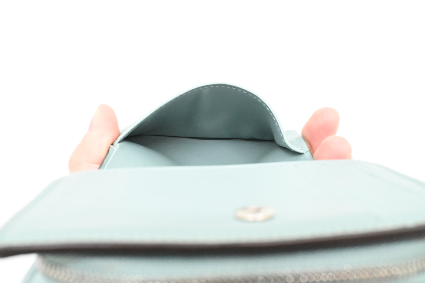 Louis Vuitton Clea Wallet in Light Blue Mahina Leather