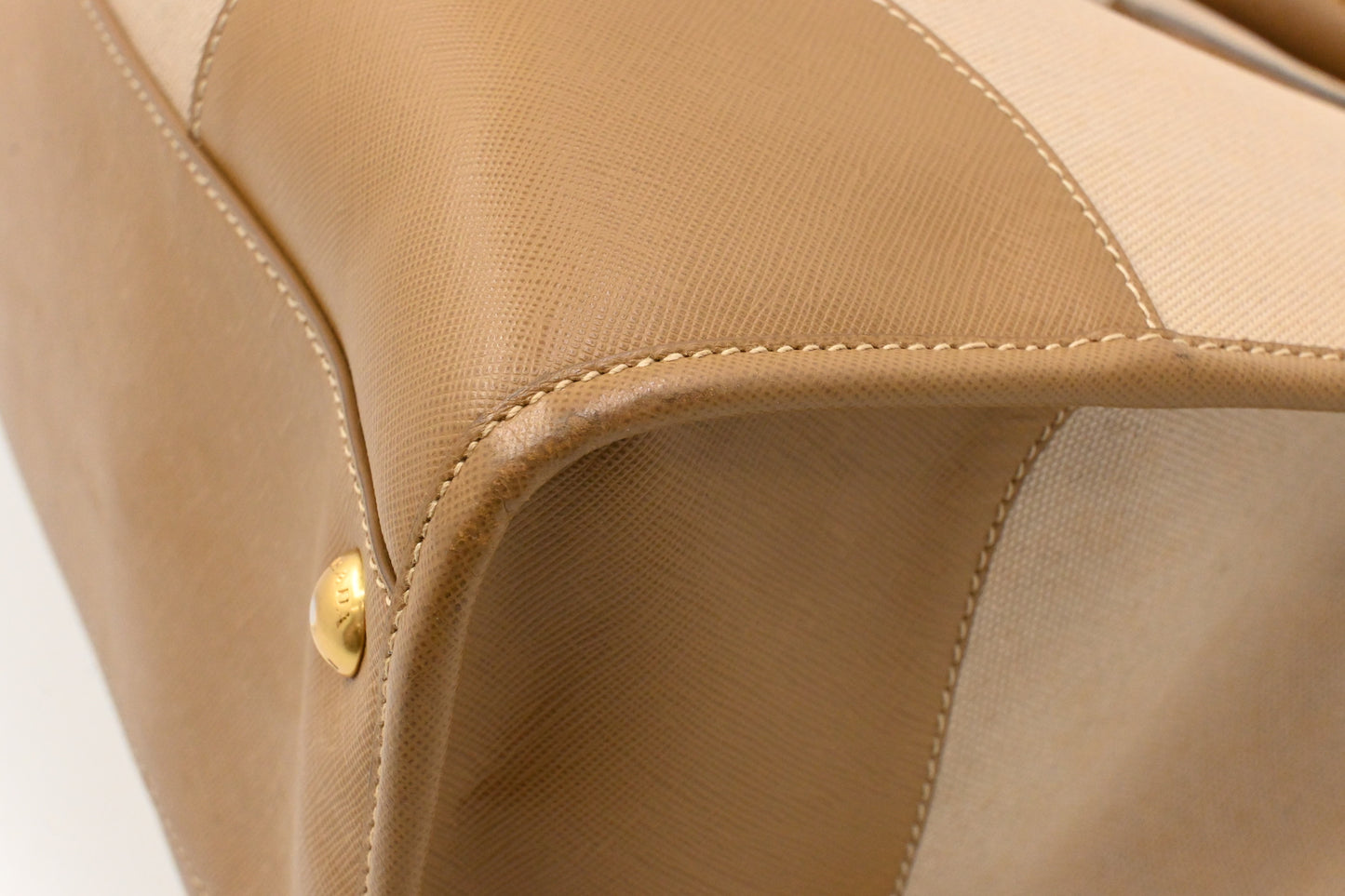 Prada Tote in Beige Canvas