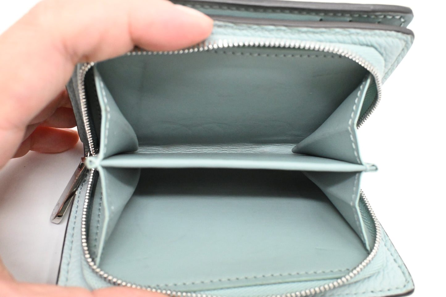 Louis Vuitton Clea Wallet in Light Blue Mahina Leather