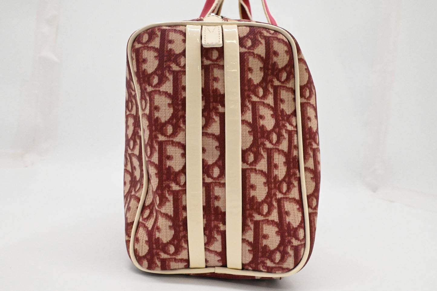 Dior Boston Bag in Red Oblique Coated Canvas