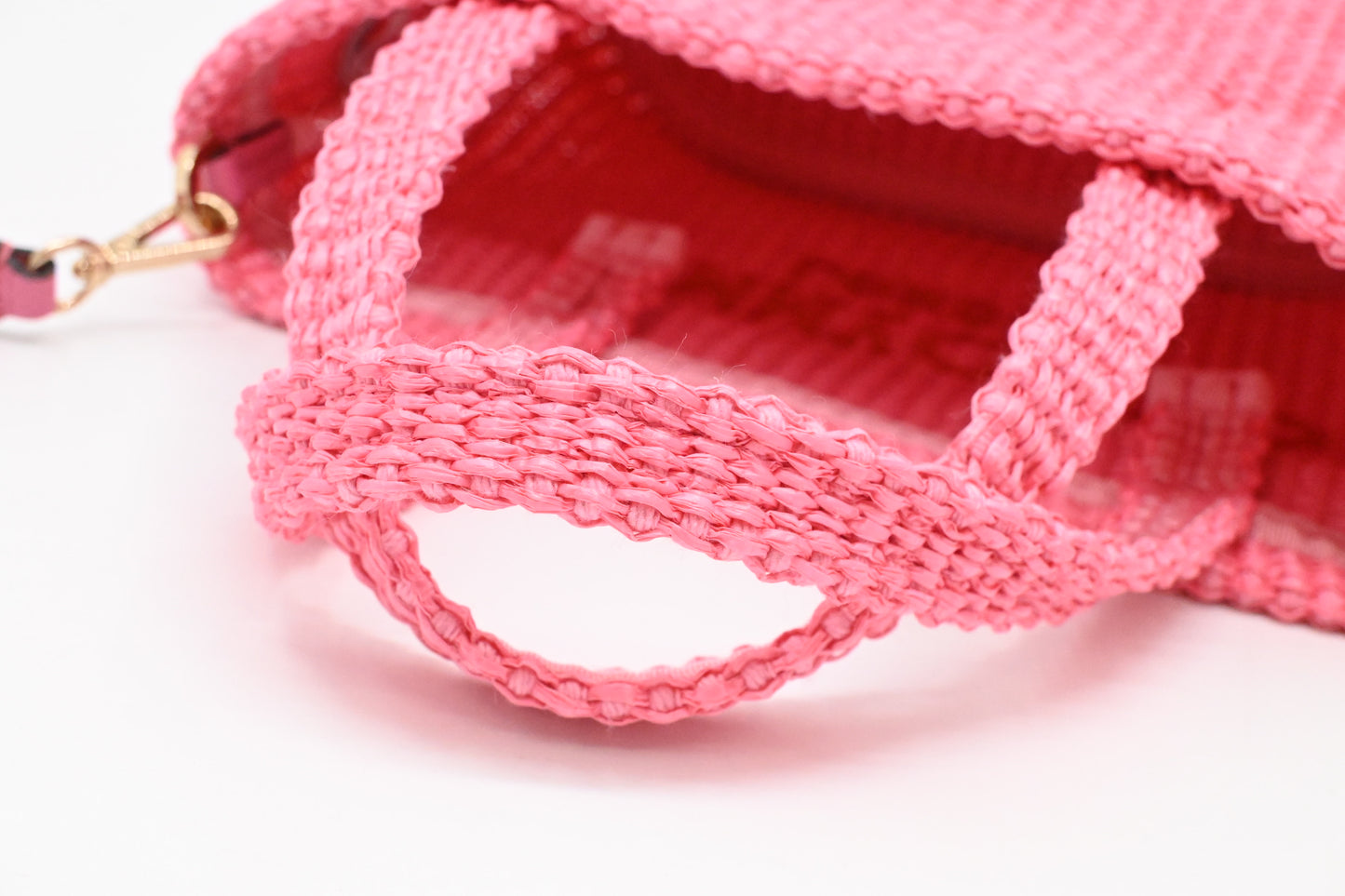 Jimmy Choo 2way Bag in Pink Raffia