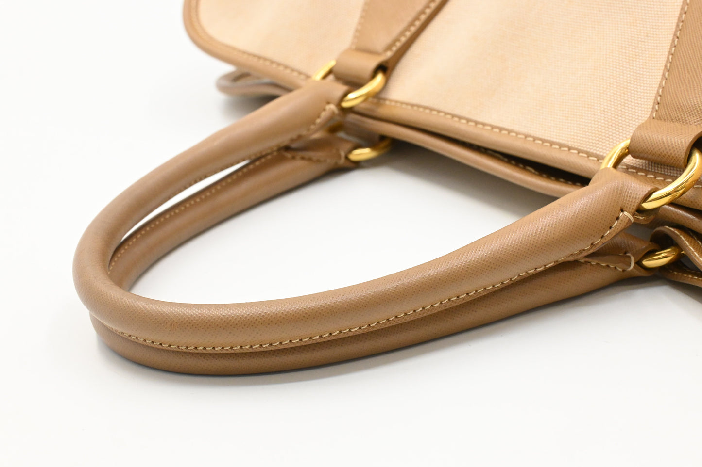 Prada Tote in Beige Canvas