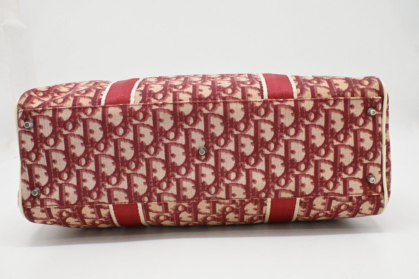 Dior Boston Bag in Red Oblique Coated Canvas