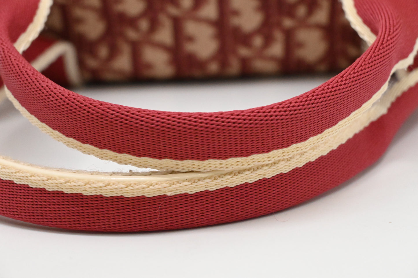 Dior Boston Bag in Red Oblique Coated Canvas