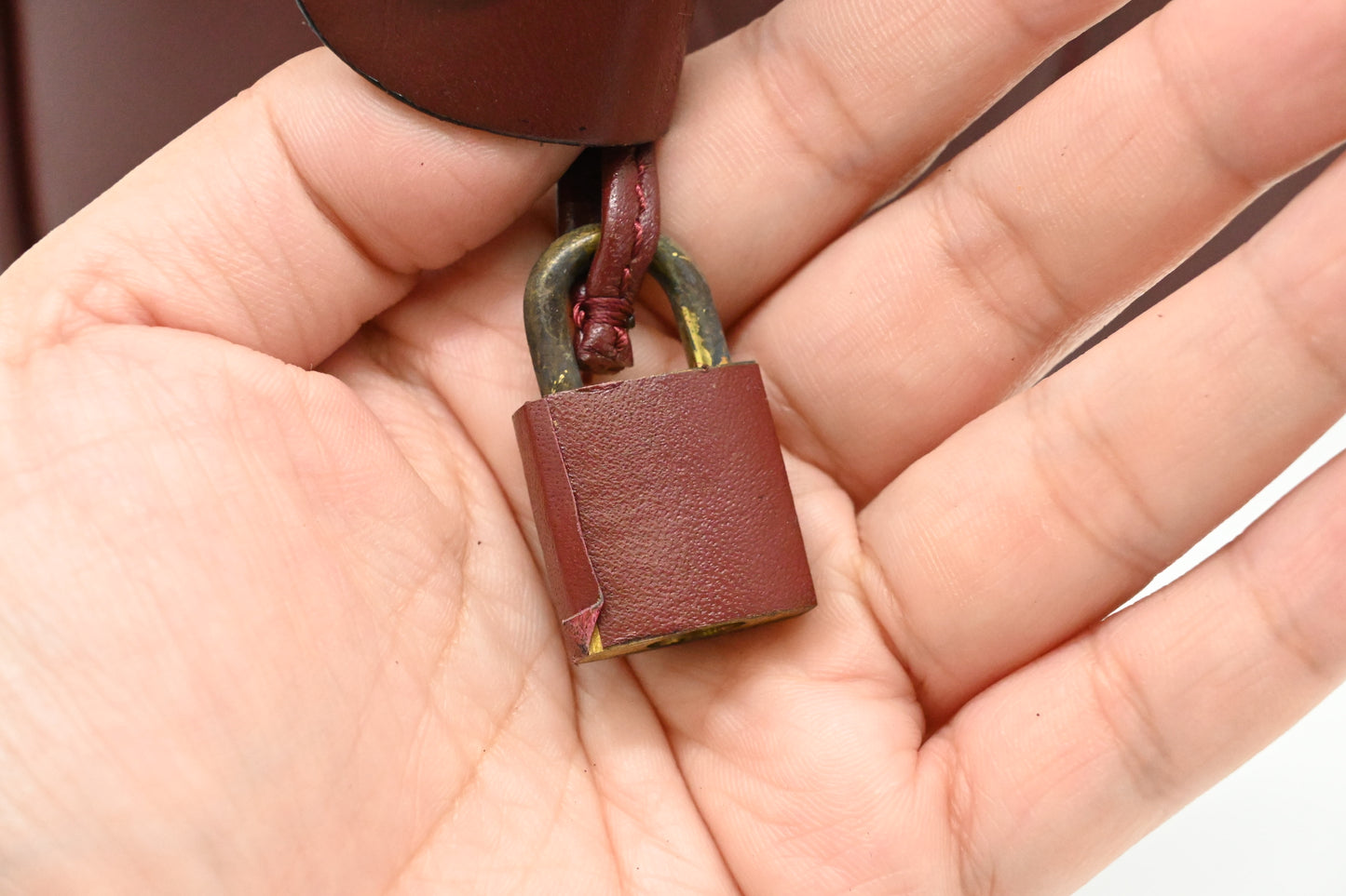 Cartier Handbag in Burgundy Leather