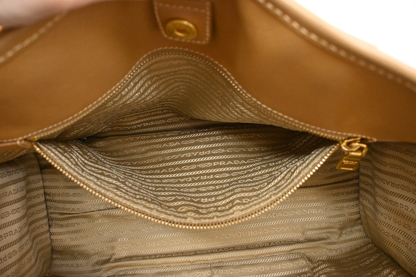 Prada Tote in Beige Canvas