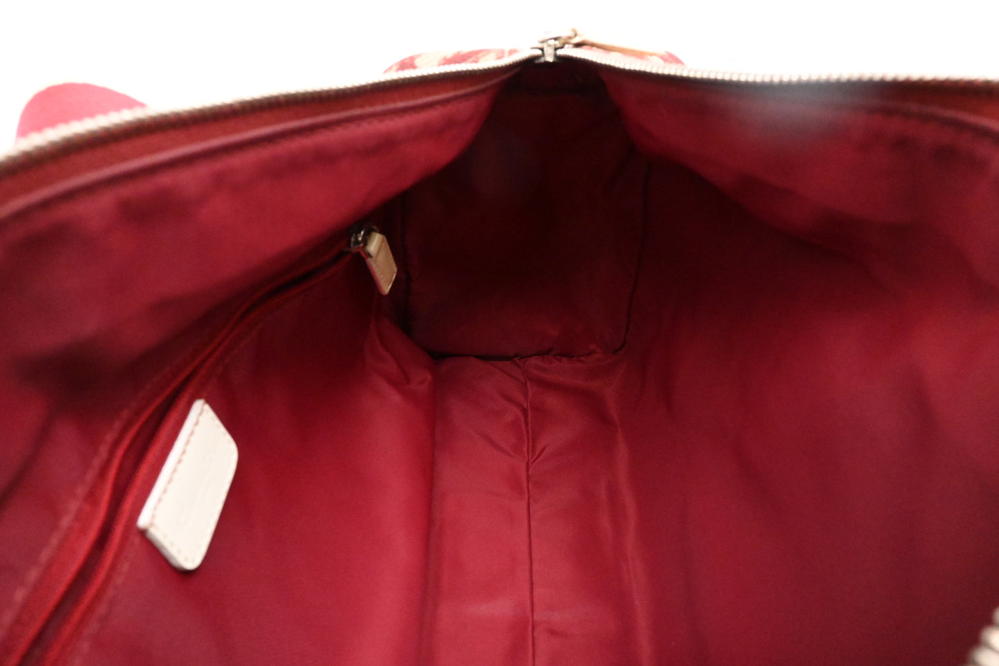 Dior Boston Bag in Red Oblique Coated Canvas