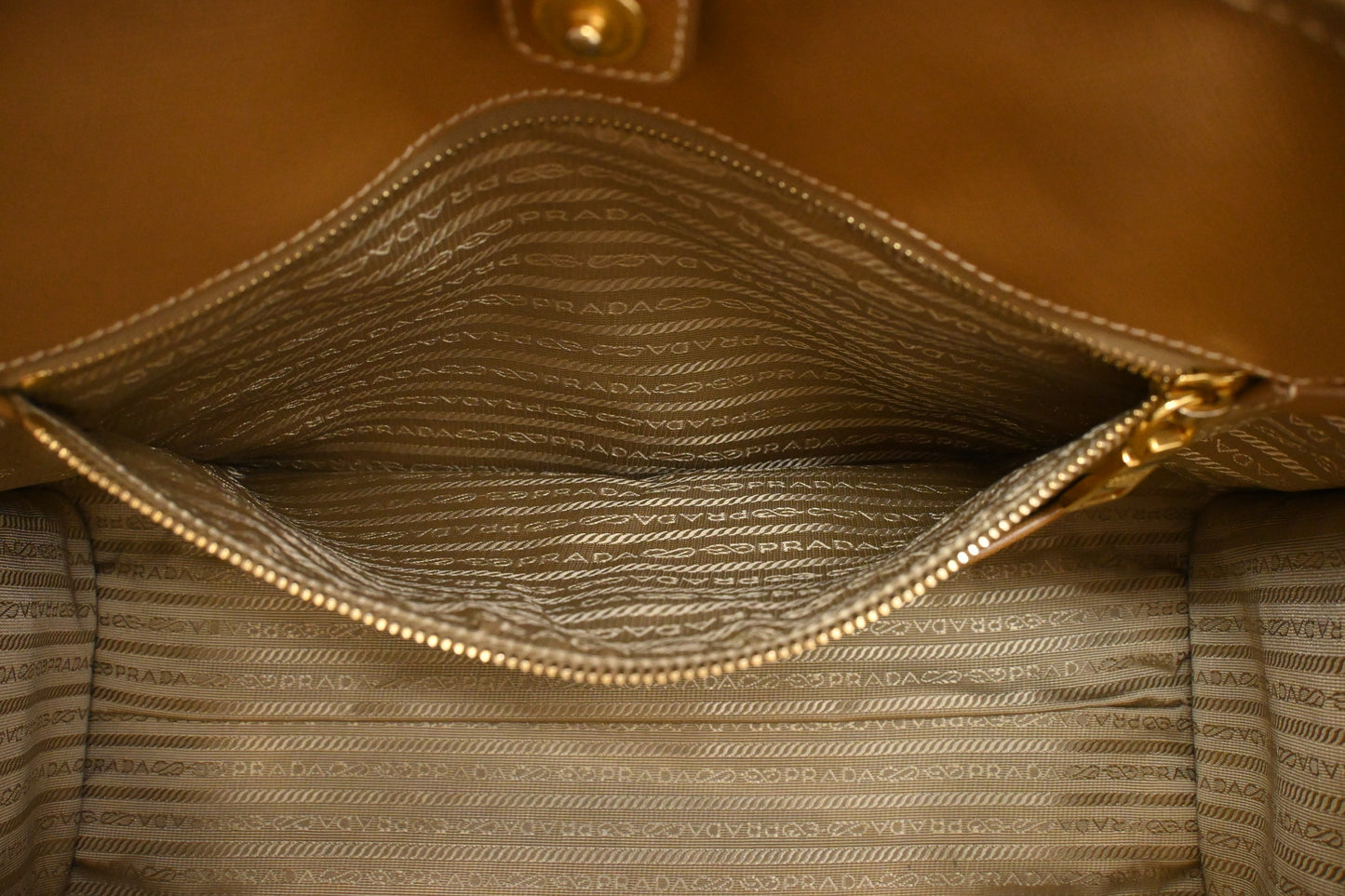 Prada Tote in Beige Canvas