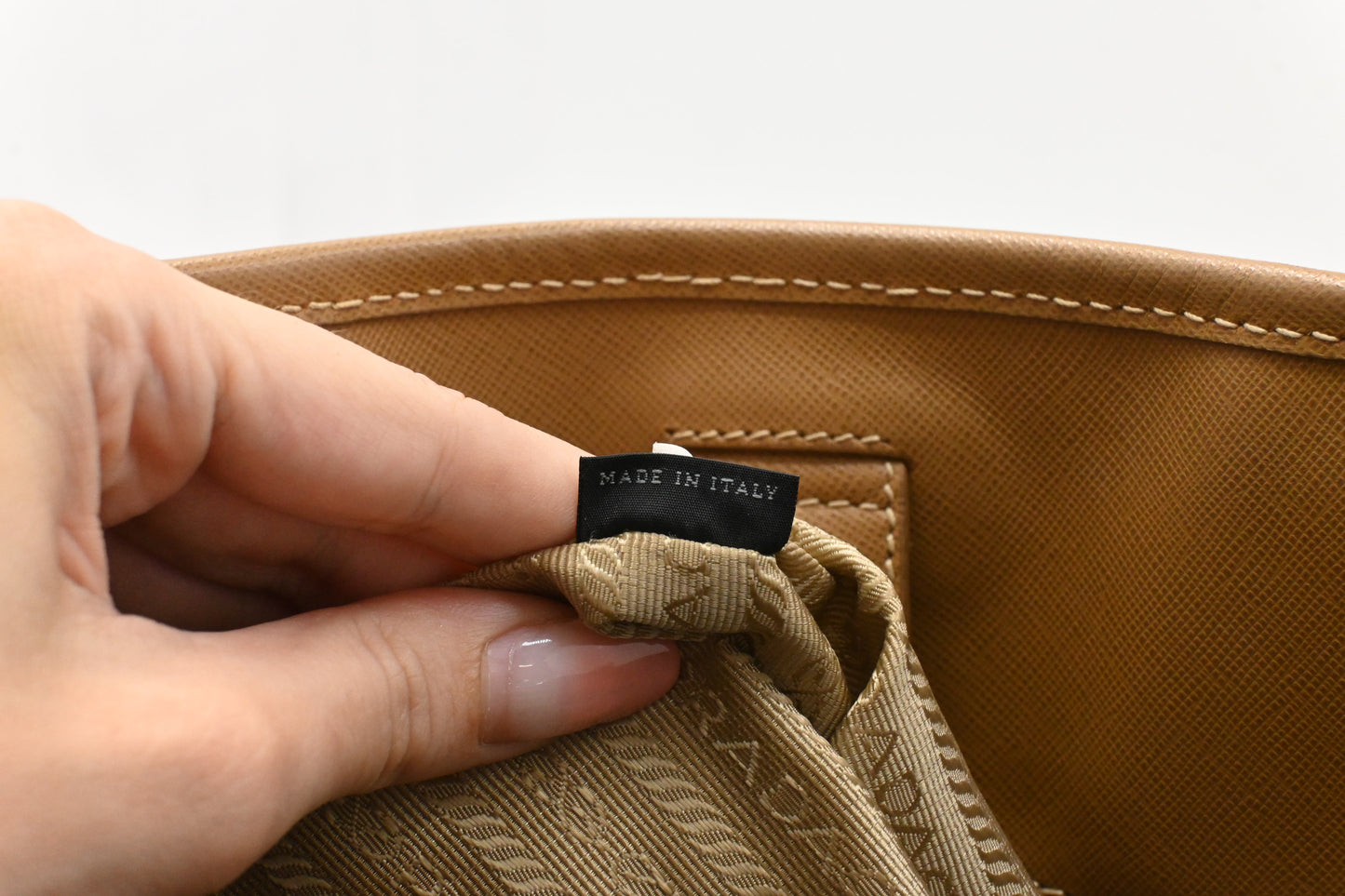 Prada Tote in Beige Canvas