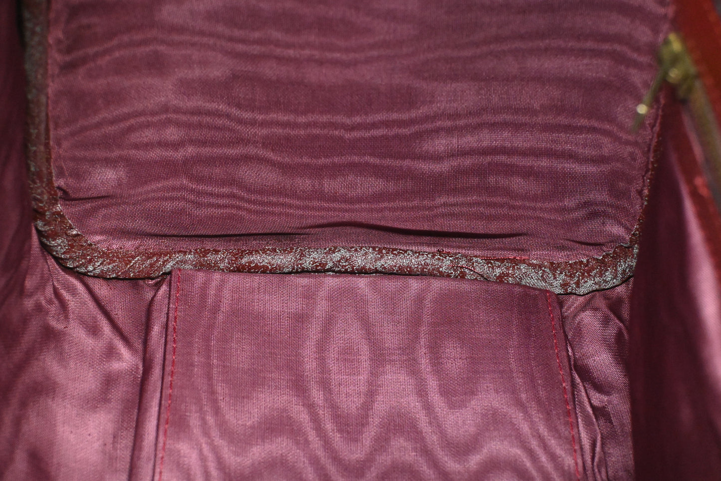 Cartier Handbag in Burgundy Leather