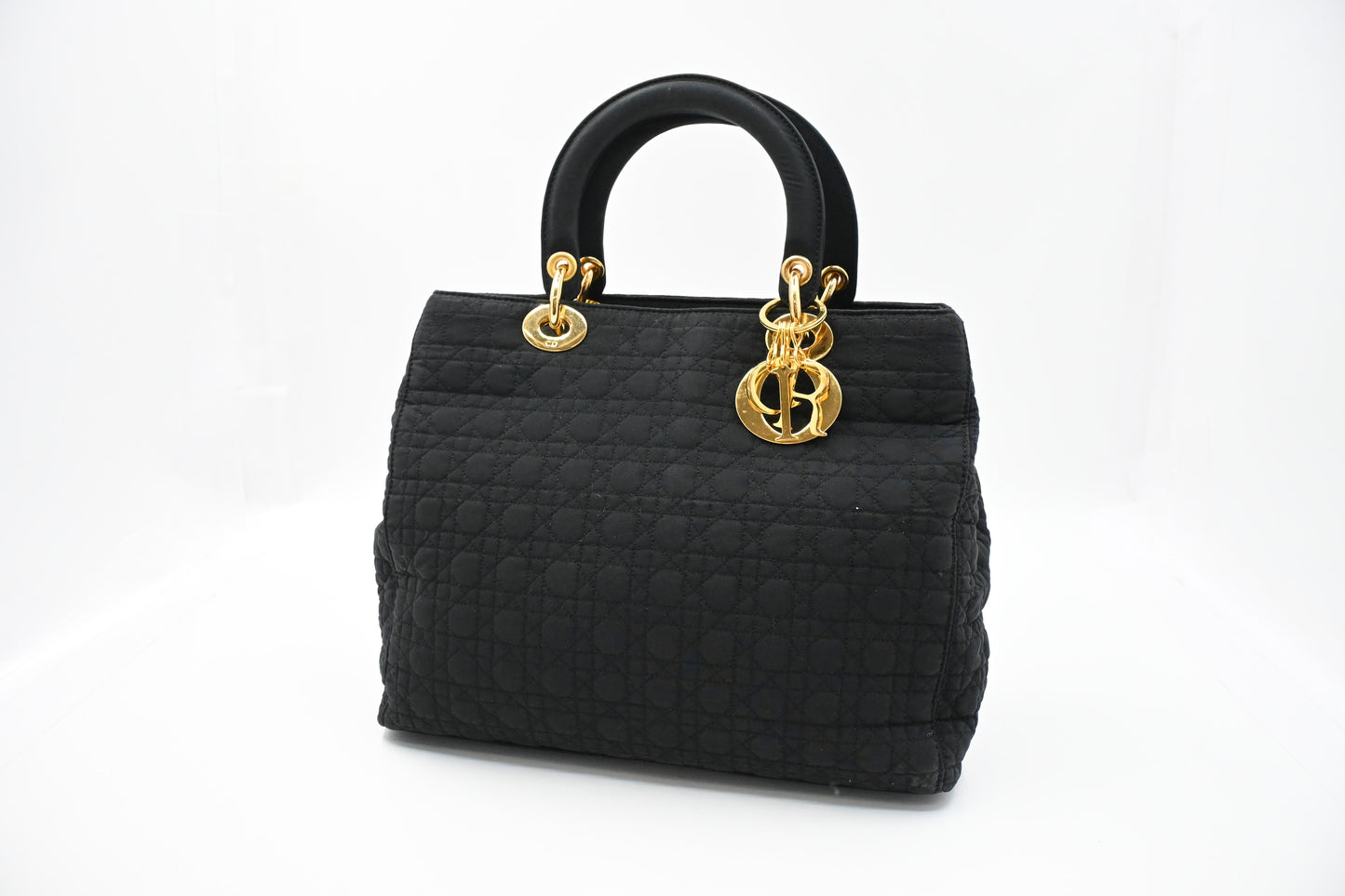 Dior Medium Lady Dior in Black Nylon