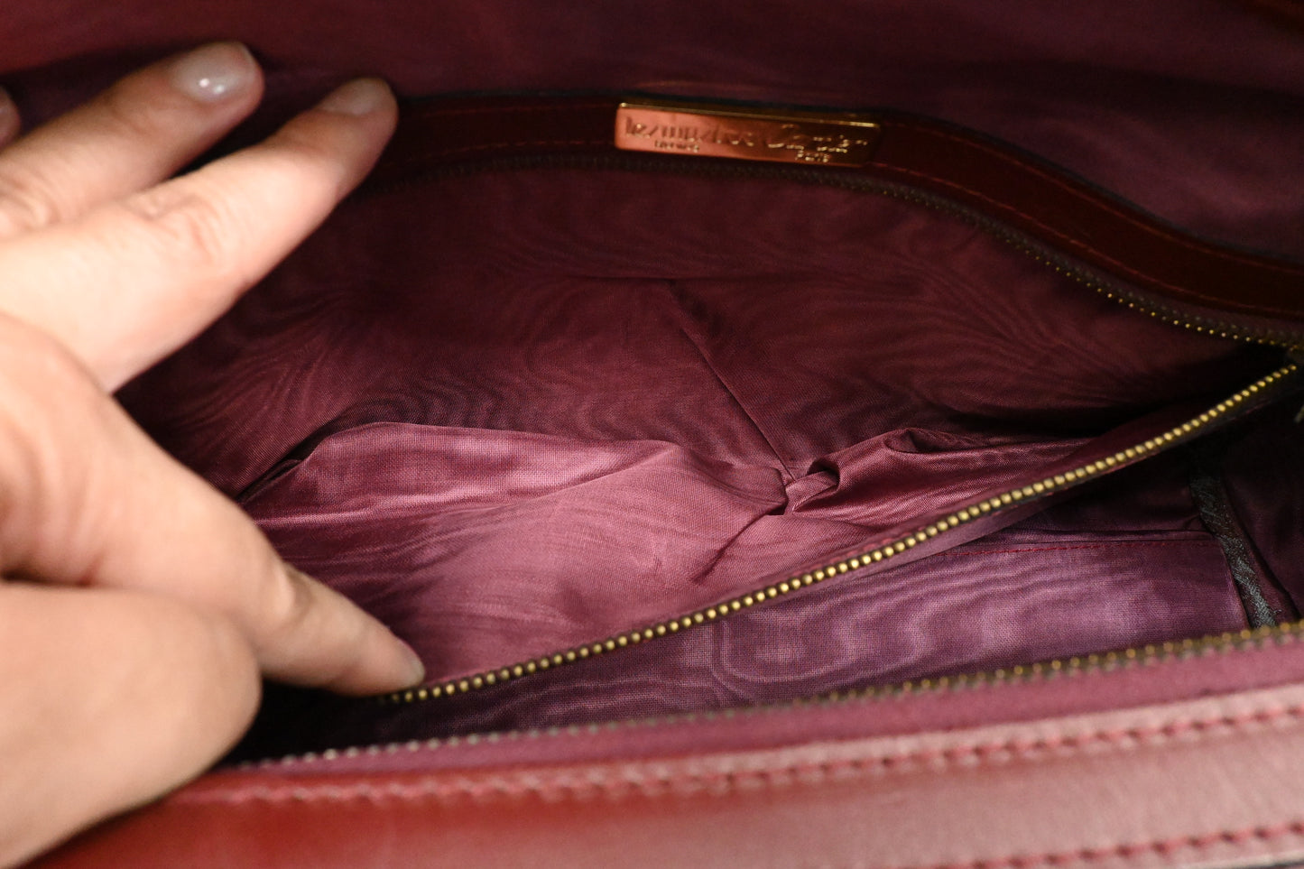 Cartier Handbag in Burgundy Leather