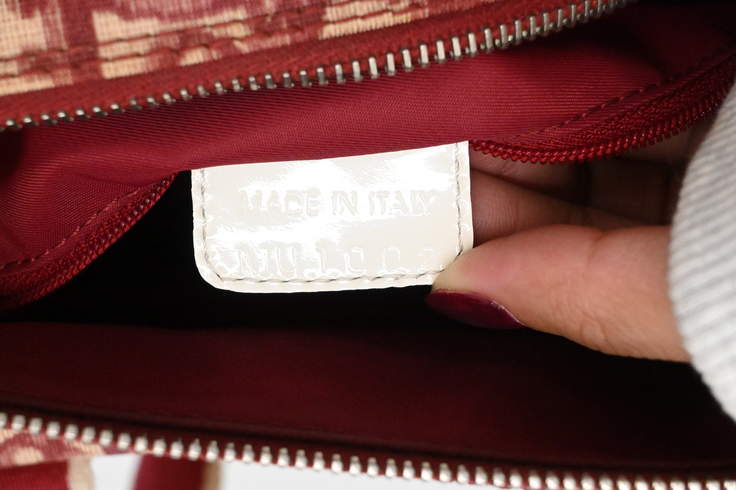 Dior Boston Bag in Red Oblique Coated Canvas